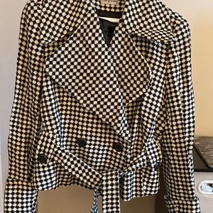 Black and Cream Plaid Shorty Body with belt